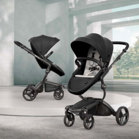 Коляска 2 в 1 Mima Xari Max цвет Black+Black+Stone White