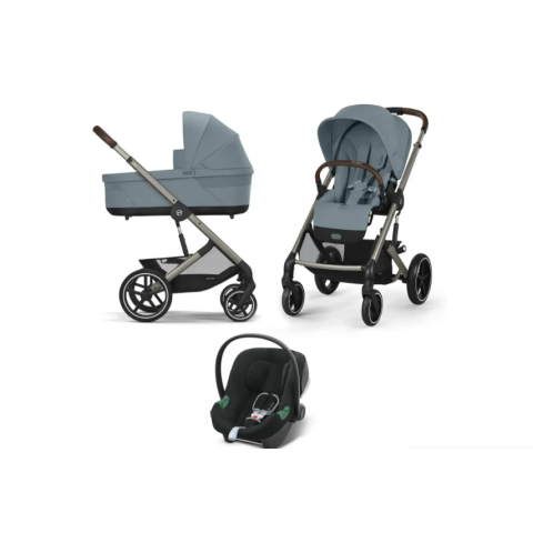 Коляска 3 в 1 Cybex Balios S Lux BLK - Stormy Blue