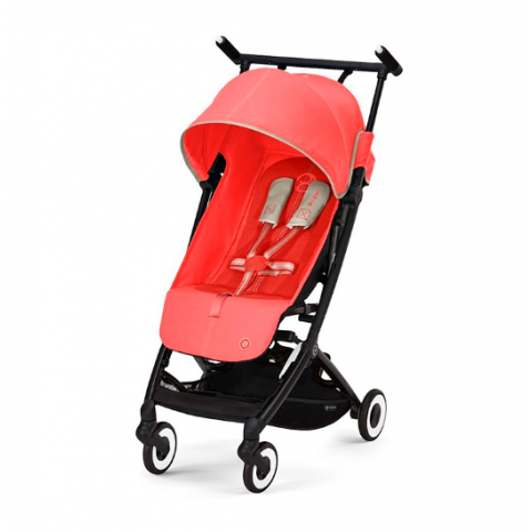 Детская прогулочная Cybex Libelle с дождевиком и бампером - Hibiscus Red