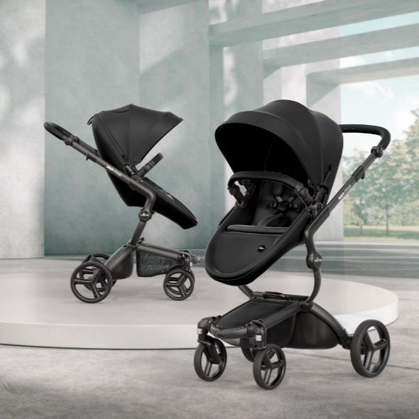 Коляска 2 в 1 Mima Xari Max цвет Black+Black+Black