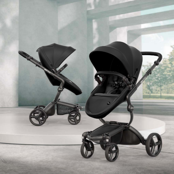 Коляска 2 в 1 Mima Xari Max - цвет Black+Black+Black